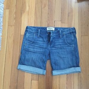 Holding horse denim shorts